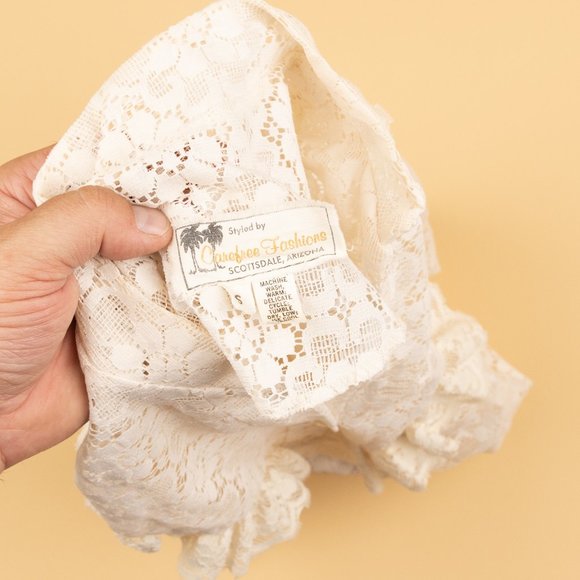 Vintage Lace Blouse Size Small Carefree Fashions - Picture 2 of 3